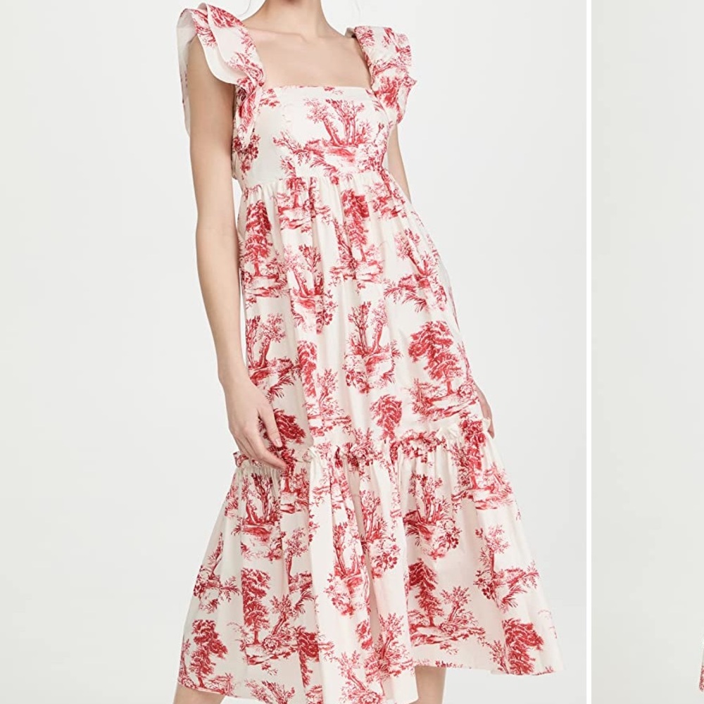 Cara Cara Darby Dress in Red Toile